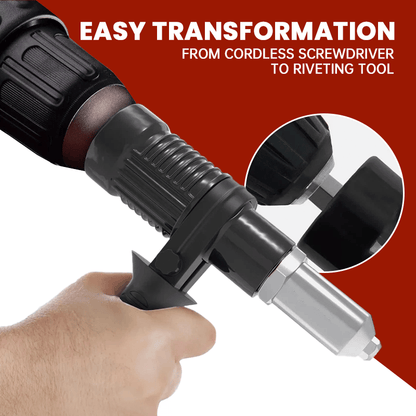 🏆 10,000 Sold This Week✨Pro-Grade Electric Rivet Gun Adapter – Turn Your Drill into a Riveting Beast