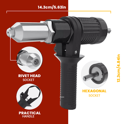 🏆 10,000 Sold This Week✨Pro-Grade Electric Rivet Gun Adapter – Turn Your Drill into a Riveting Beast